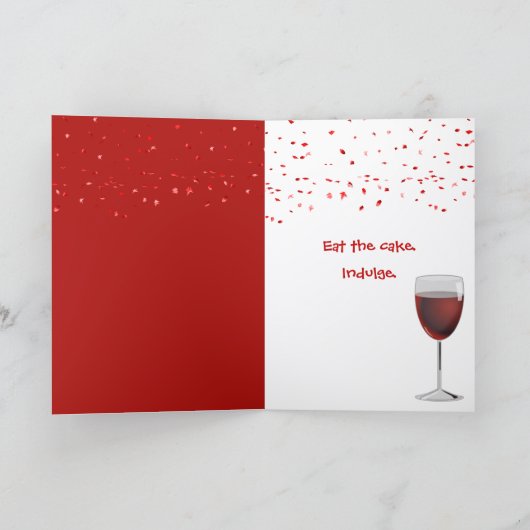 Birthday Cupcake In a Red Shoe Kaart (Binnen)