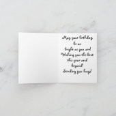 Birthday Cupcake-kaart en kaarsje Kaart (Binnen)