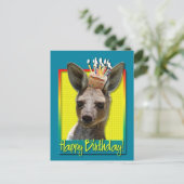 Birthday Cupcake - Kangaroo Briefkaart (Staand voorkant)
