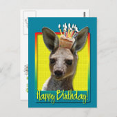 Birthday Cupcake - Kangaroo Briefkaart (Voorkant / Achterkant)
