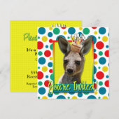 Birthday Cupcake - Kangaroo Kaart (Voorkant / Achterkant)