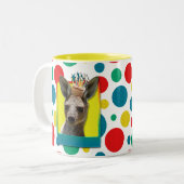 Birthday Cupcake - Kangaroo Tweekleurige Koffiemok (Voorkant links)
