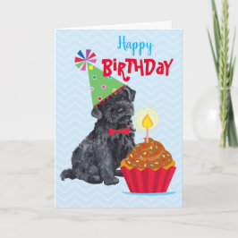 Birthday Cupcake Kerry Blue Terrier Kaart
