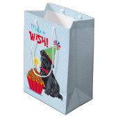 Birthday Cupcake Kerry Blue Terrier Medium Cadeauzakje (Achterkant Gekanteld)
