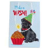 Birthday Cupcake Kerry Blue Terrier Medium Cadeauzakje (Achterkant)