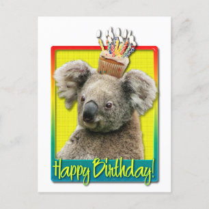 Birthday Cupcake - Koala Briefkaart