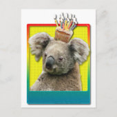 Birthday Cupcake Koala Briefkaart (Voorkant)