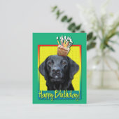 Birthday Cupcake - Labrador - Black - Gage Briefkaart (Staand voorkant)