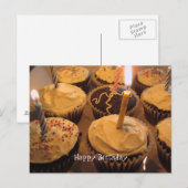Birthday Cupcake met kaarsen Briefkaart (Voorkant / Achterkant)