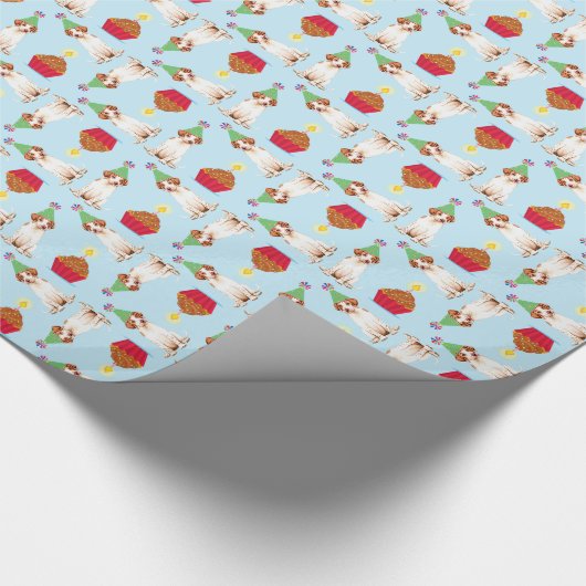 Birthday Cupcake Pointer Wrapping Paper Cadeaupapier (Hoek)