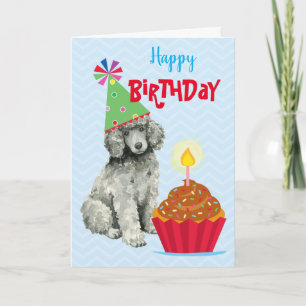 Birthday Cupcake Poodle Kaart