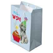 Birthday Cupcake Poodle Medium Cadeauzakje (Achterkant Gekanteld)