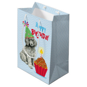 Birthday Cupcake Poodle Medium Cadeauzakje