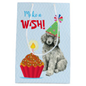 Birthday Cupcake Poodle Medium Cadeauzakje (Achterkant)