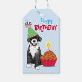 Birthday Cupcake Portugese Dog Gift Labels Cadeaulabel (Voorkant)
