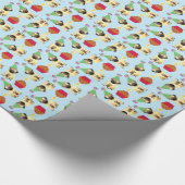 Birthday Cupcake Pug Wrapping Paper Cadeaupapier (Hoek)