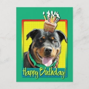 Birthday Cupcake - Rottweiler - SambaParTi Briefkaart