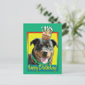 Birthday Cupcake - Rottweiler - SambaParTi Briefkaart (Staand voorkant)
