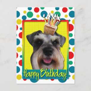 Birthday Cupcake - Schnauzer Briefkaart
