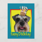 Birthday Cupcake - Schnauzer Briefkaart (Voorkant)
