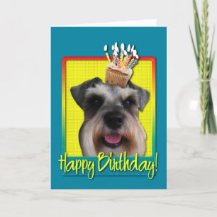 Birthday Cupcake - Schnauzer Kaart