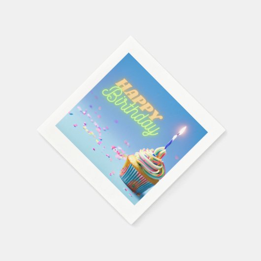 Birthday Cupcake Servet (Hoek)