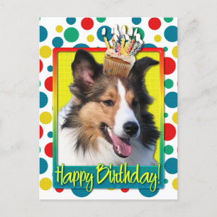 Birthday Cupcake - Sheltie Briefkaart