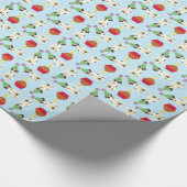 Birthday Cupcake Smooth Fox Terrier Cadeaupapier (Hoek)