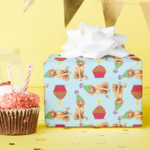 Birthday Cupcake Vizsla Wrapping Paper Cadeaupapier