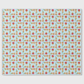 Birthday Cupcake Vizsla Wrapping Paper Cadeaupapier (Vlak)