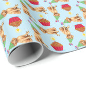 Birthday Cupcake Vizsla Wrapping Paper Cadeaupapier (Rol Hoek)