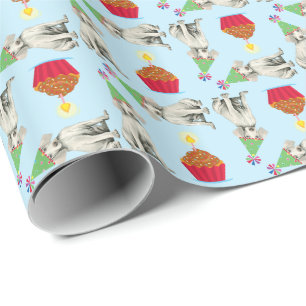 Birthday Cupcake Weimaraner Wrapping Paper Cadeaupapier