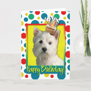 Birthday Cupcake - West Highland Terrier Kaart