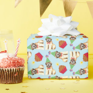 Birthday Cupcake Wheaten Terrier Wrapping Paper Cadeaupapier
