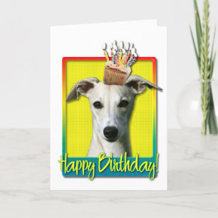Birthday Cupcake - Whippet Kaart