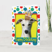 Birthday Cupcake - Whippet Kaart (Voorkant)