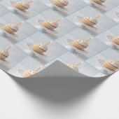 Birthday Cupcake with a Candle Cadeaupapier (Hoek)