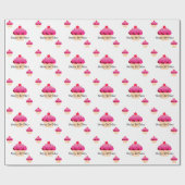 Birthday Cupcake Wrapping Paper Cadeaupapier (Vlak)