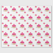 Birthday Cupcake Wrapping Paper Cadeaupapier (Vlak)