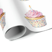 Birthday Cupcake Wrapping Paper Cadeaupapier (Rol Hoek)