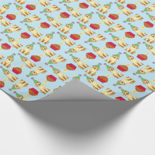 Birthday Cupcake Yellow Lab Cadeaupapier