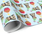 Birthday Cupcake Yorkie Cadeaupapier (Rol Hoek)