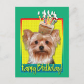 Birthday Cupcake - Yorkshire Terrier Briefkaart (Voorkant)