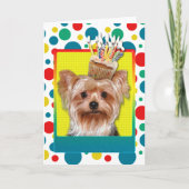 Birthday Cupcake - Yorkshire Terrier Kaart (Voorkant)