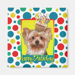 Birthday Cupcake - Yorkshire Terrier Magneet