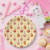 Birthday Cupcakes and Polka Dot Papieren Bordje (Feest)