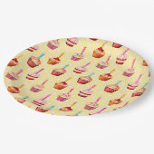 Birthday Cupcakes and Polka Dot Papieren Bordje (Gekanteld)