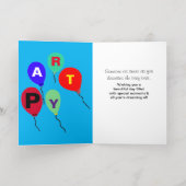 Birthday Cupcakes Balloons Folie Wenskaart (Binnenlaag)