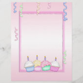 Birthday Cupcakes Letterhead (Voorkant)