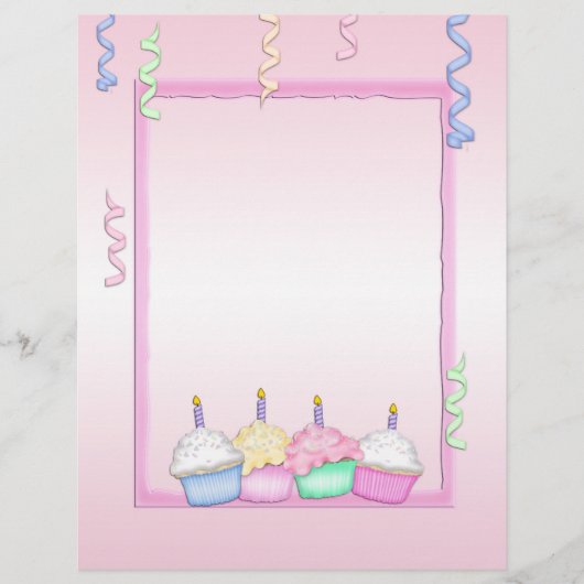 Birthday Cupcakes Letterhead (Voorkant)